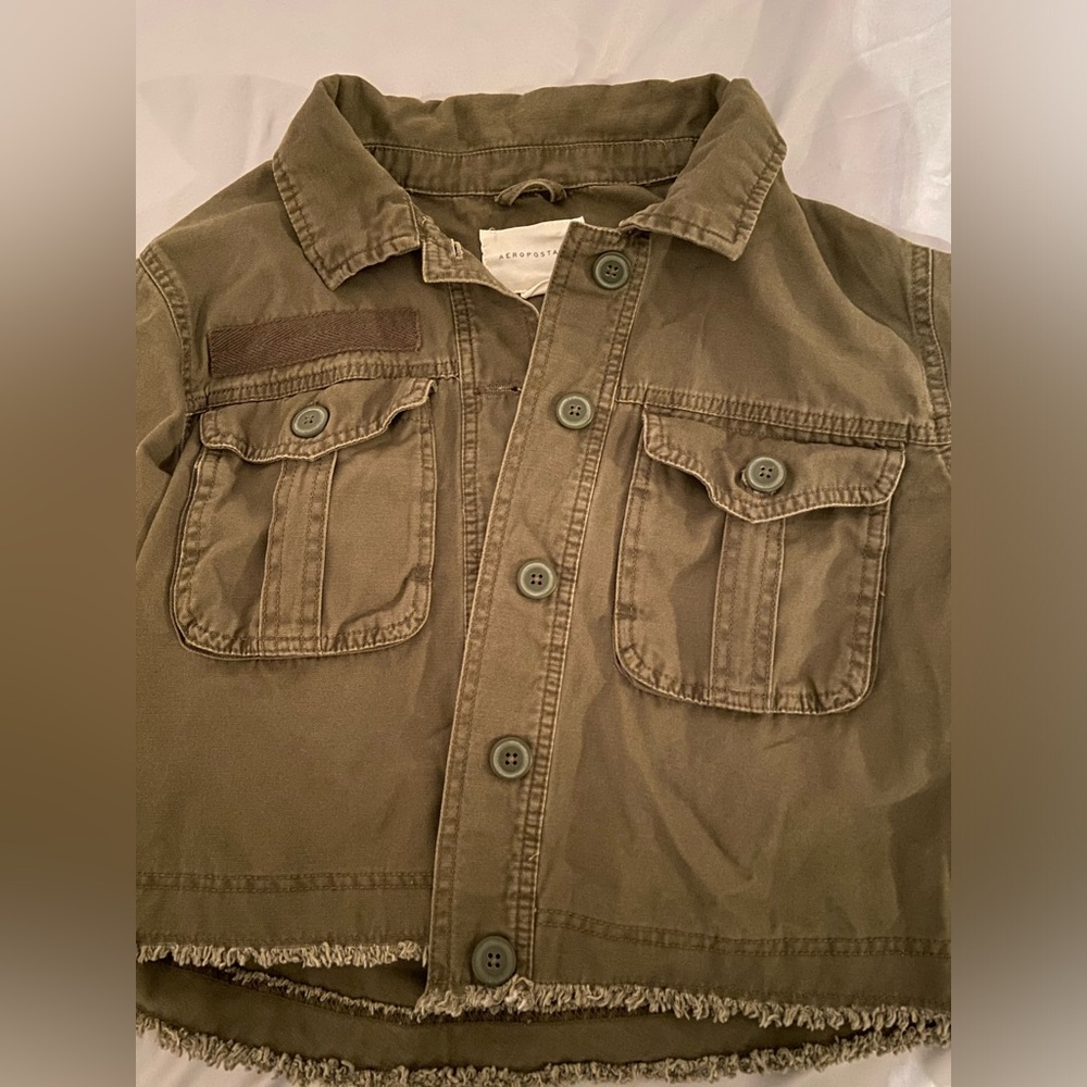 Aéropostale Cargo Utility Jacket Cropped Medium M